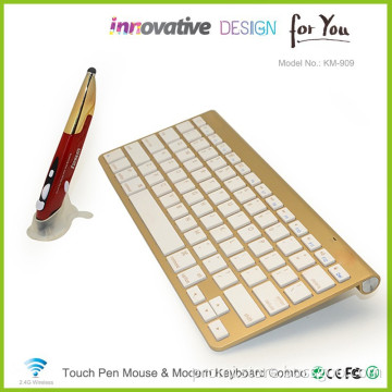 New inventions 2.4g slim laptop wireless keyboard and mouse